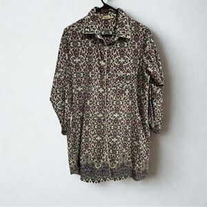Julia Amory women’s husband shirt patterned and multi-colored size large